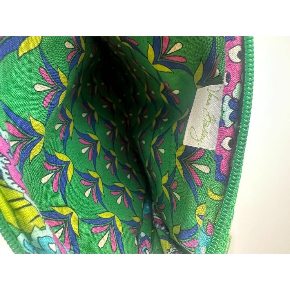 Vera Bradley Green Floral Crossbody Bag Mini Fabric Quilted Purse Adjustable - Picture 5 of 11